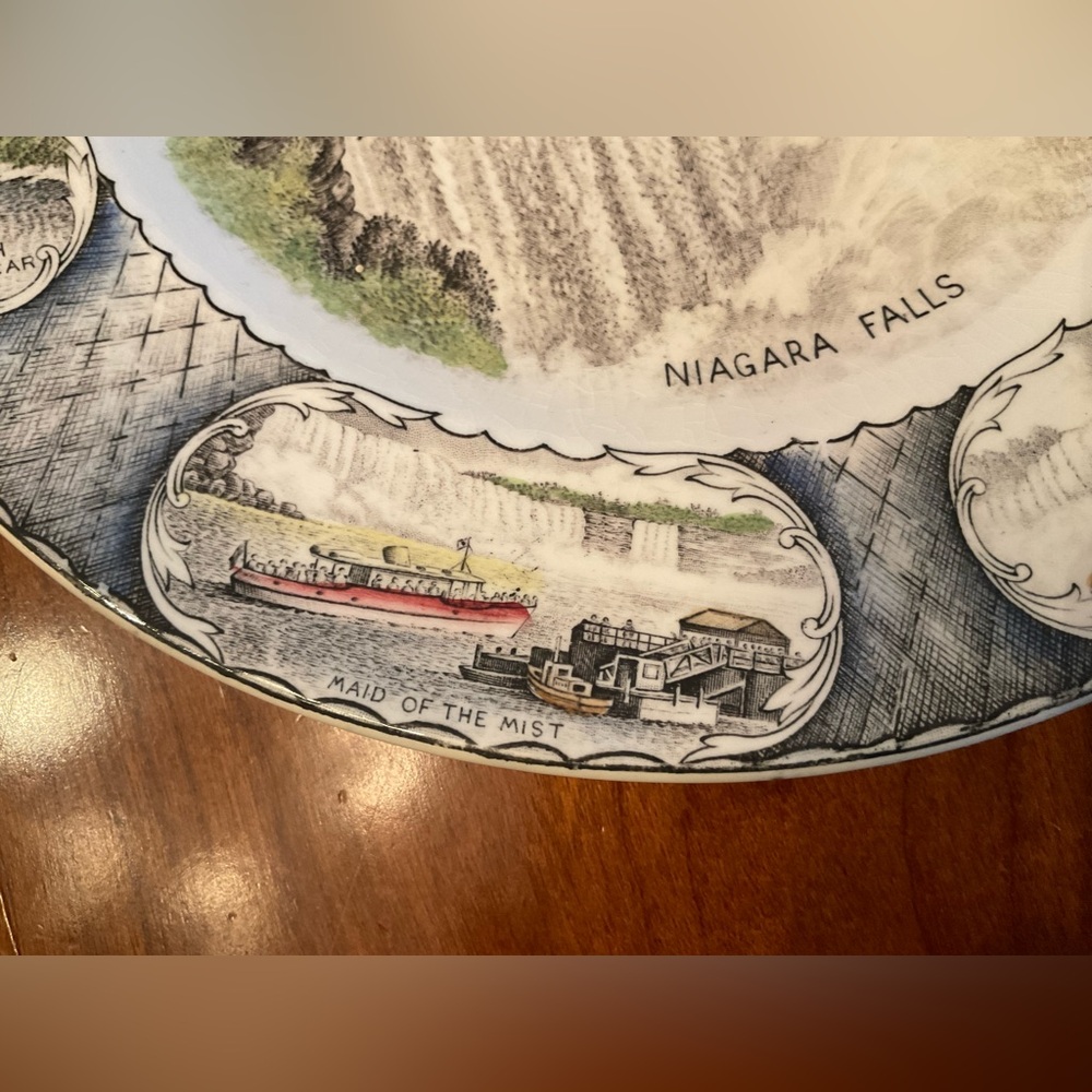 Staffordshire Niagara Falls Plate - Picture 12 of 14